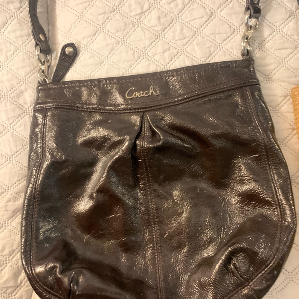 Coach Brown Leather Gathered Shoulder Bag